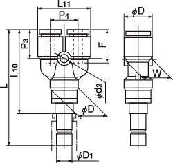푸시원A Y플러그