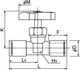 미니츄어밸브 푸시원타입(인라인타입)