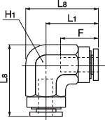 푸시원E 90°유니온엘보