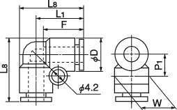 푸시원E 90°유니온엘보