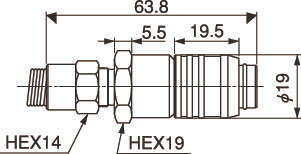 미니Q.D.C101 나일론코일튜브S1/4전용타입