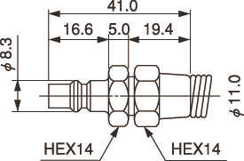 미니Q.D.C101 나일론코일튜브S1/4전용타입