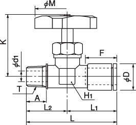 미니츄어밸브 푸시원타입(스트레이트타입)