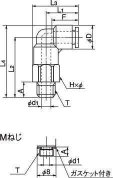 푸시원E 90°롱엘보