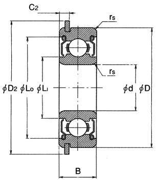 미니츄어베어링 NR타입(외륜고정링붙이레이디얼깊은홈볼베어링)