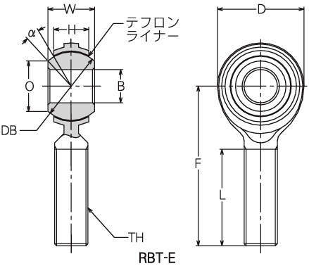 RBT-E 로드엔드(2피스형) 수나사