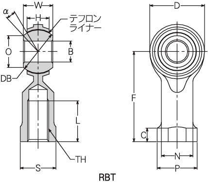 RBT 로드엔드(2피스형) 암나사