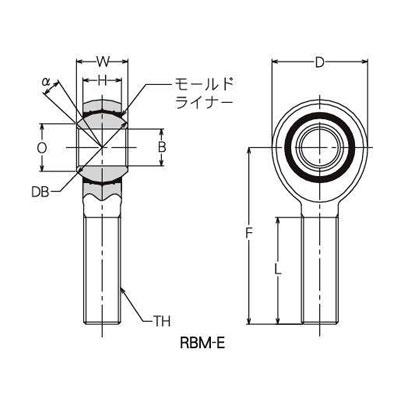 RBM-E 로드엔드(몰드형) 수나사