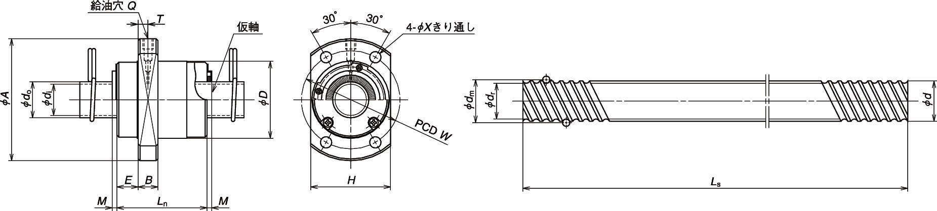 RNFTL형 반송용볼나사(튜브식편플랜지너트)