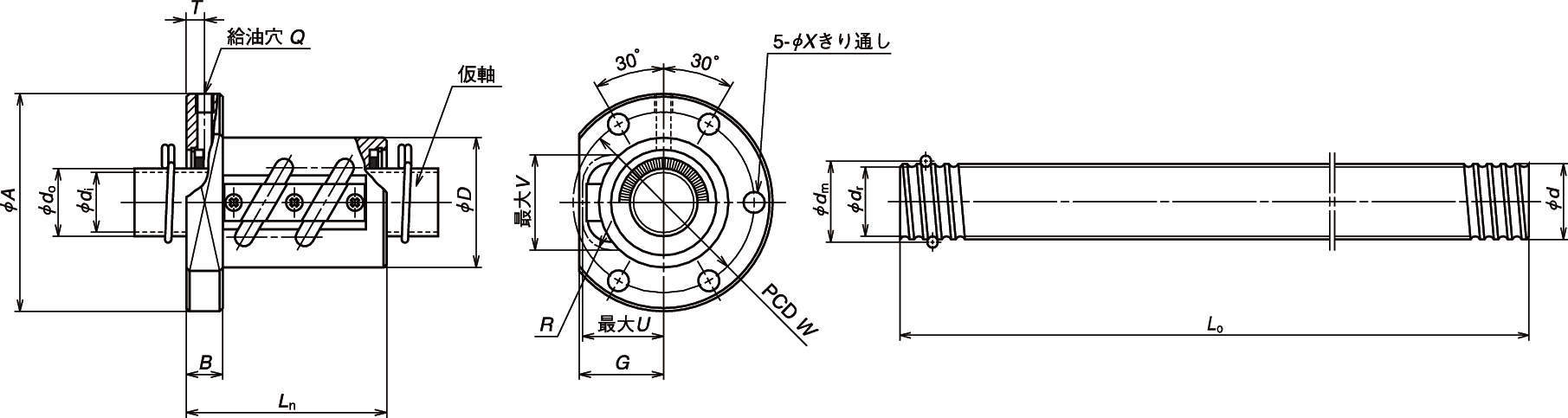 RNFCL형 반송용볼나사(엔드캡식편플랜지너트)
