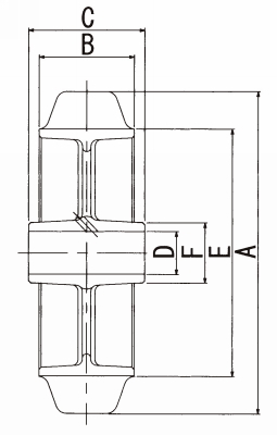 닥타일제심금차륜 A(고무·베어링없음)