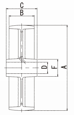 닥타일제심금차륜 C(닥타일·베어링없음)