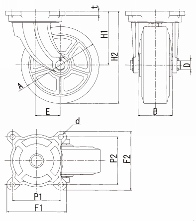 마린용방수형캐스터