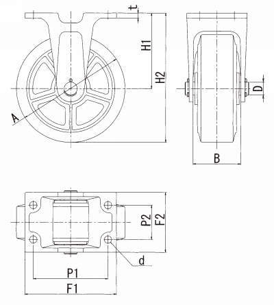 마린용방수형캐스터
