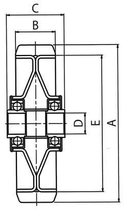 강판제캐스터용차륜