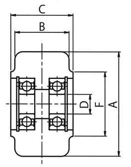 소형중(H)하중용캐스터전용차륜