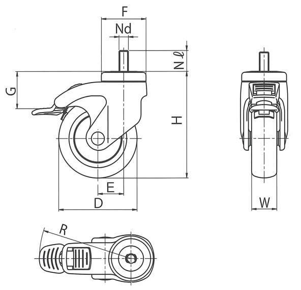 디자인캐스터 SINGLE WHEEL시리즈