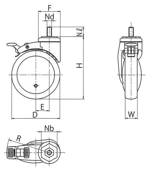 디자인캐스터 SINGLE WHEEL시리즈
