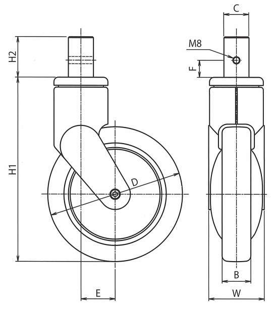 디자인캐스터 고기능캐스터시리즈(ALU)