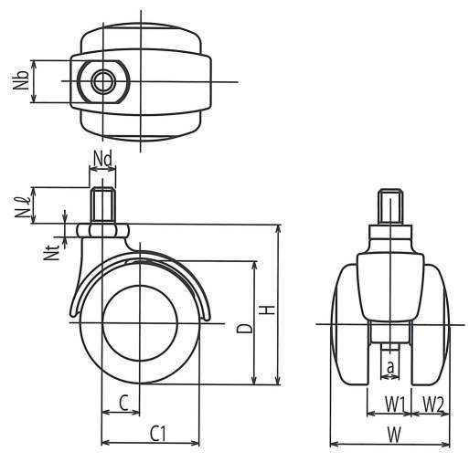 쌍륜캐스터 MY형