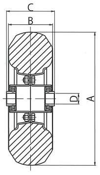 산업차량용공기들이차륜 HN(노펑크차륜)