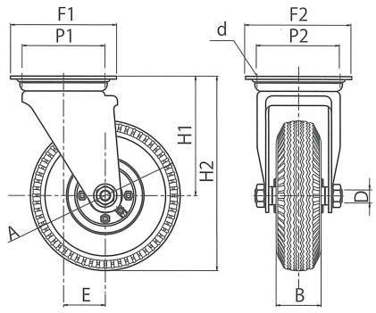 산업차량용공기들이차륜