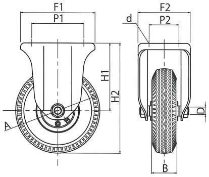 산업차량용공기들이차륜