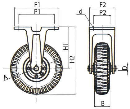 산업차량용공기들이차륜