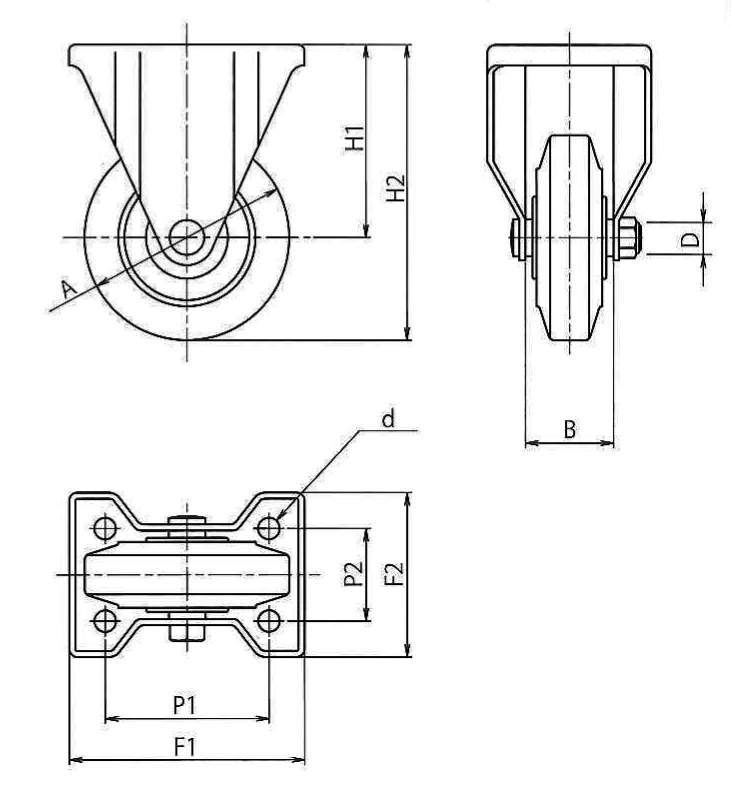강판제캐스터·고정(K)금구포함