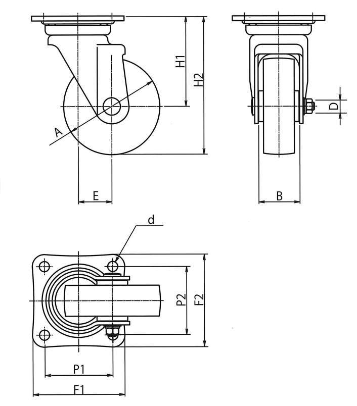 스테인레스제자재(JS)금구포함캐스터