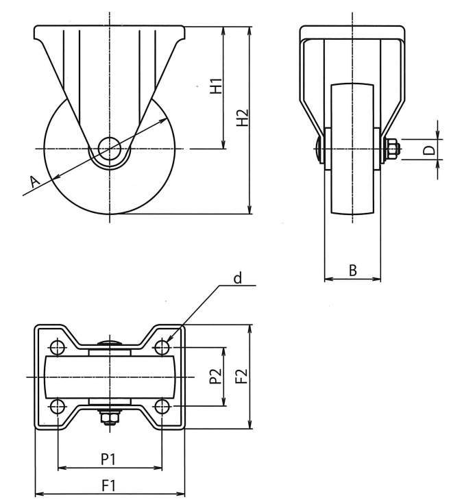 스테인레스제고정(KS)금구포함캐스터
