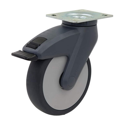 디자인캐스터 싱글휠 3way브레이크페달