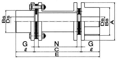 DC커플링(연장스페이서／대축경·표준축경용)