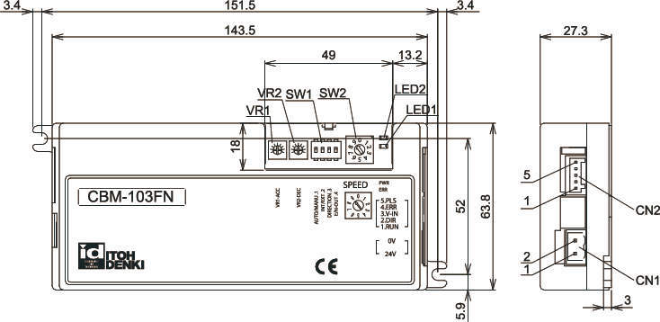 브러시리스MDR전용드라이버 CBM-103FN