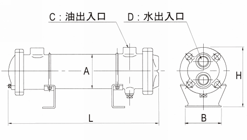 수냉식오일쿨러