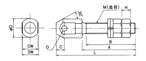 엔드볼트(RS롤러체인용)