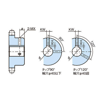 바이피치체인용피트보어스프라켓