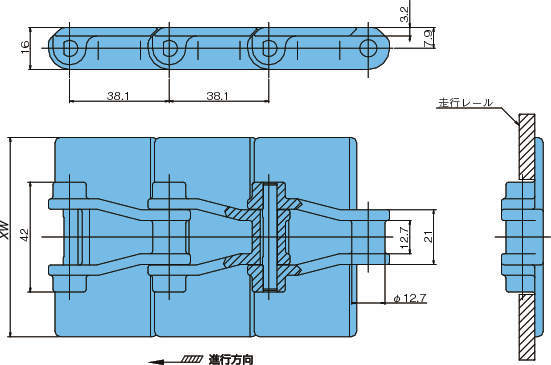 플라탑체인 TPF형