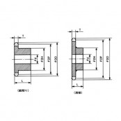 탑롤러부착바이피치체인용스프라켓