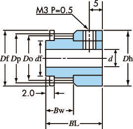T치형풀리 T2.5형(알미늄타입)