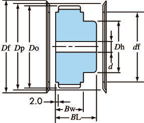 T치형풀리 T2.5형(알미늄타입)