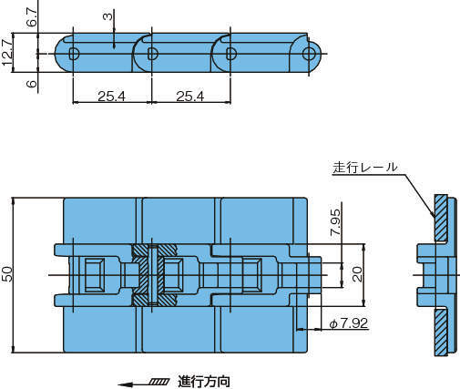 플라탑체인 TPRF2040형