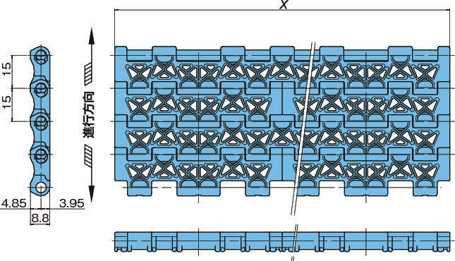 플라스틱모듈라체인 BTN5형