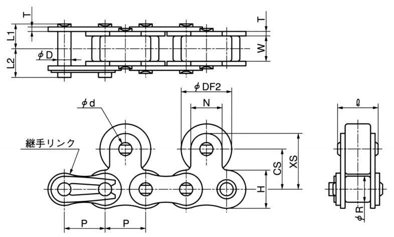 탑롤러부착 RS형체인