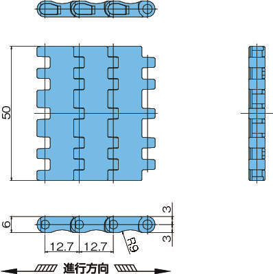 플라스틱모듈라체인 BTC4-M형