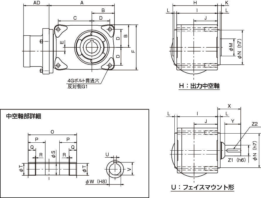 서보모터용 TERVO감속기(하이포이드기어헤드)