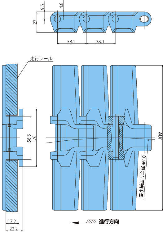 플라탑체인 TPUS형