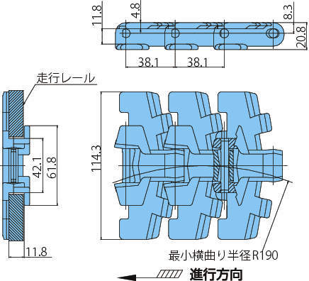 플라탑체인 TPUH-BO형