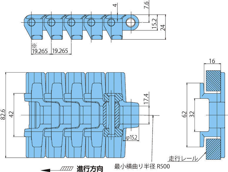 플라탑체인 TPUM형
