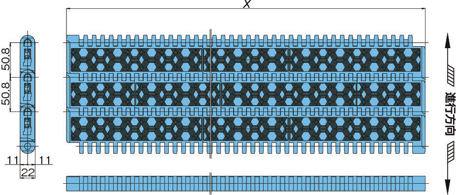 플라스틱모듈라체인 BTH16형